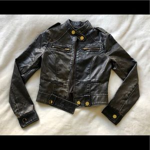 Better B. Metallic Leather Jacket